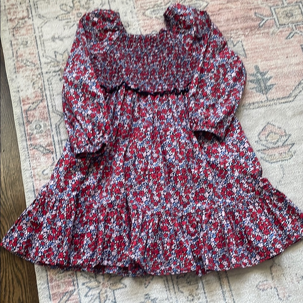 Crewcuts smocked long sleeve dress - size 6